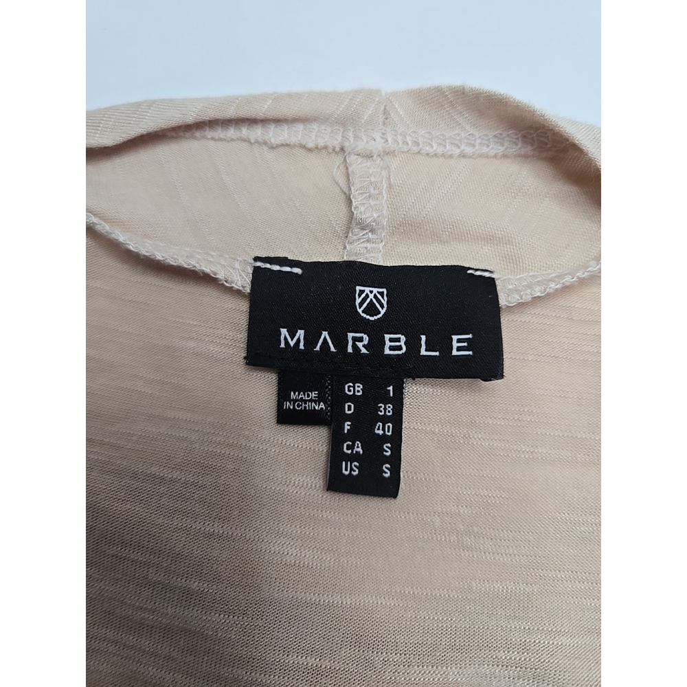 Marble S Beige Waterfall Cardigan Lightweight Open Front Stretch Layer - Picture 3 of 7